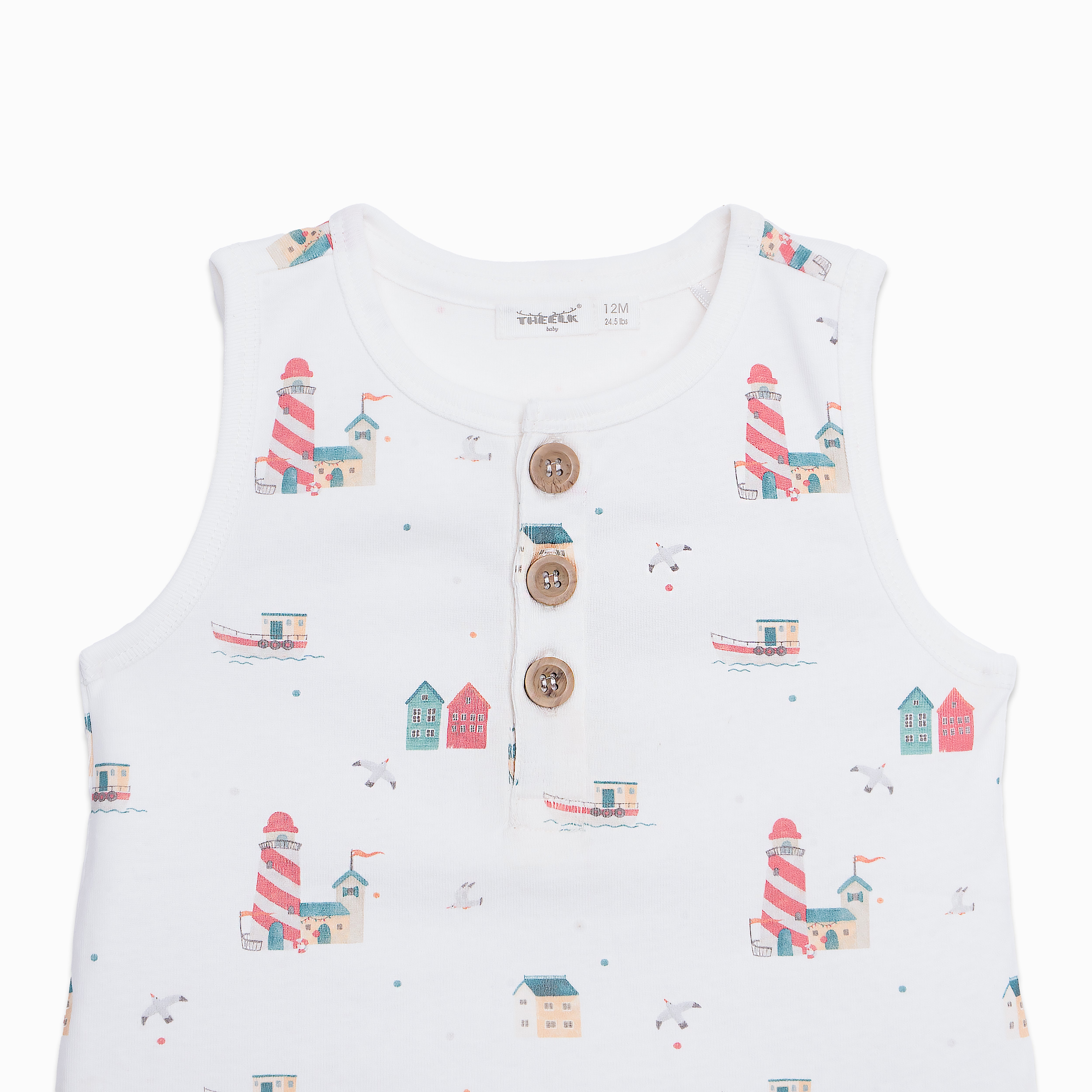 Sea Walk Sleeveless Romper
