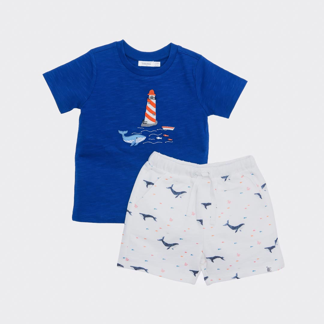 Sea Applique Bundle ( Tee + Shorts)