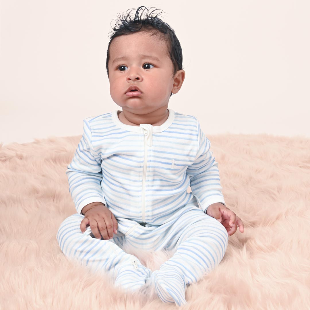 Pack of 2 Whale/ Stripe Sleep and Grow Zippy