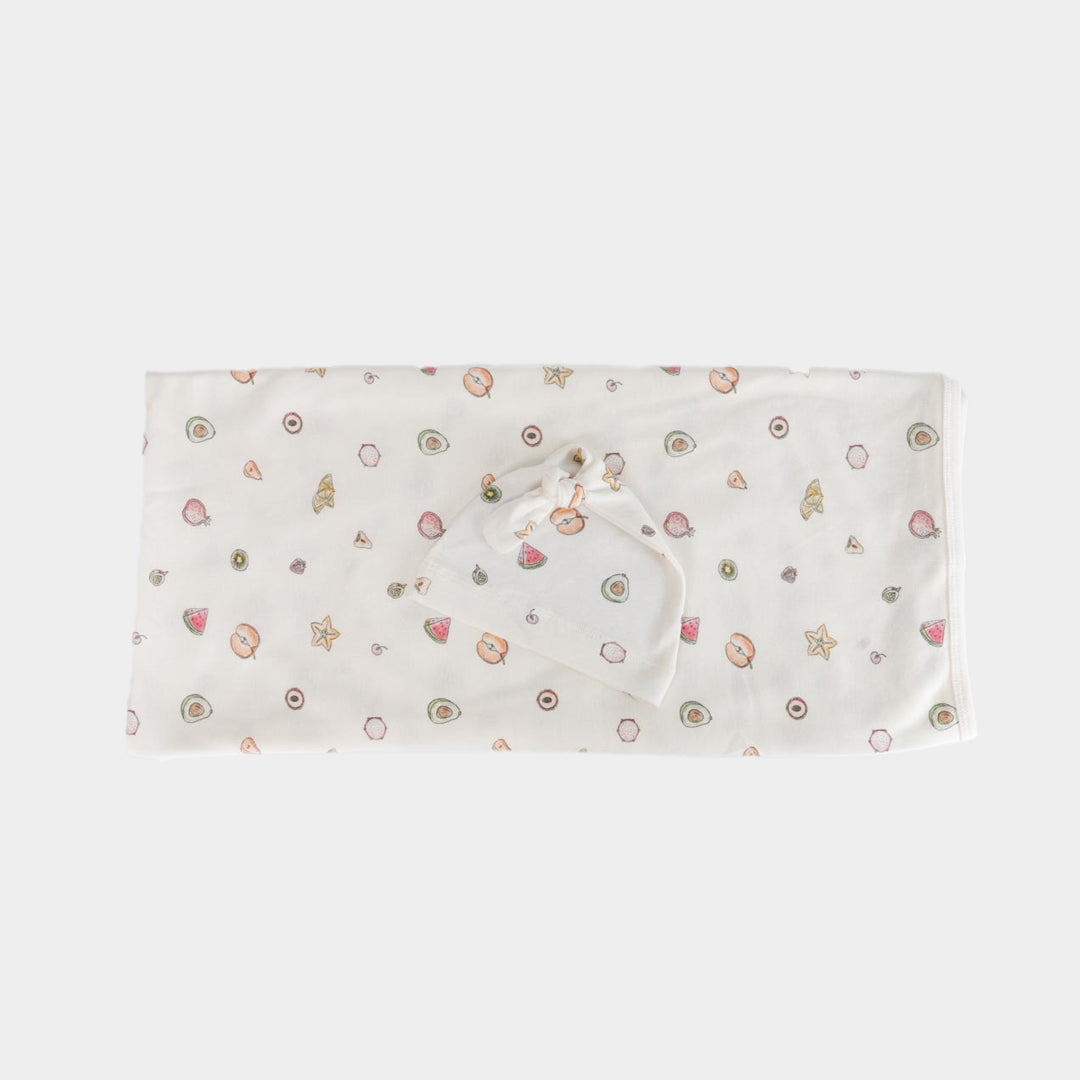 Fruit Blanket and Beanie set