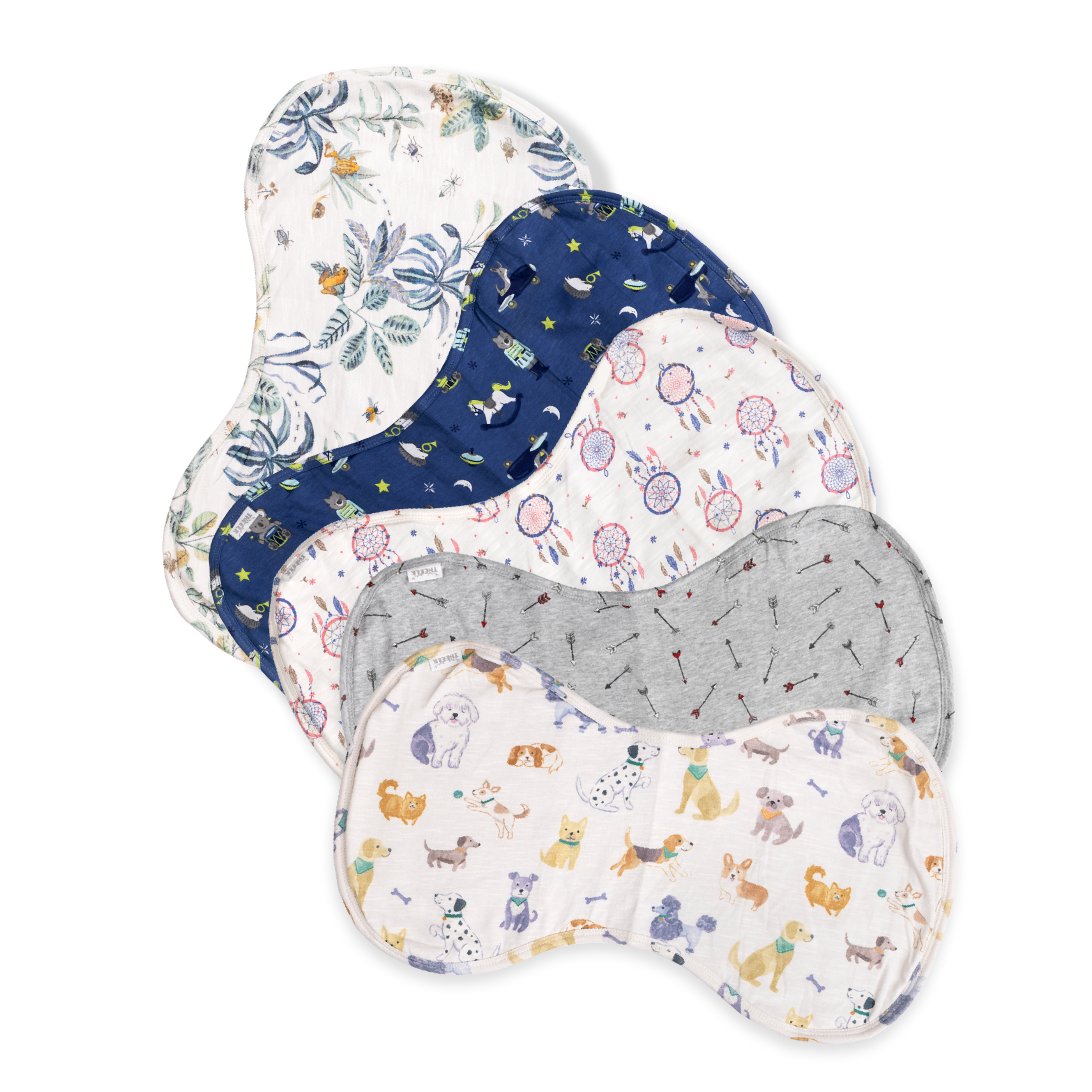 5 super absorbent burp cloths