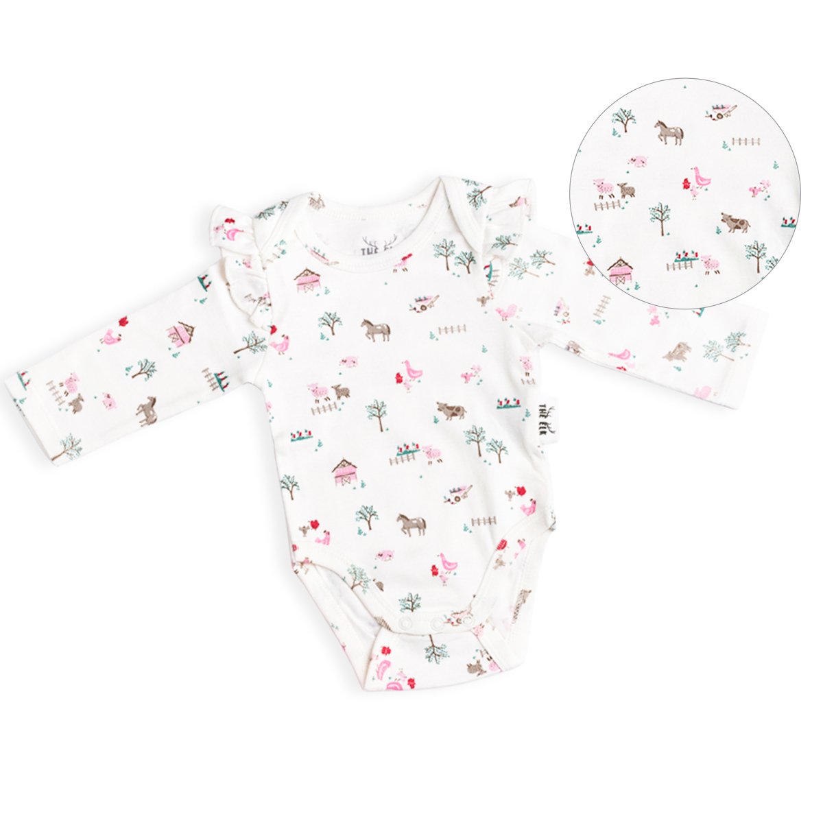 Barn print Baby Girl Bodysuit - The Elk Baby