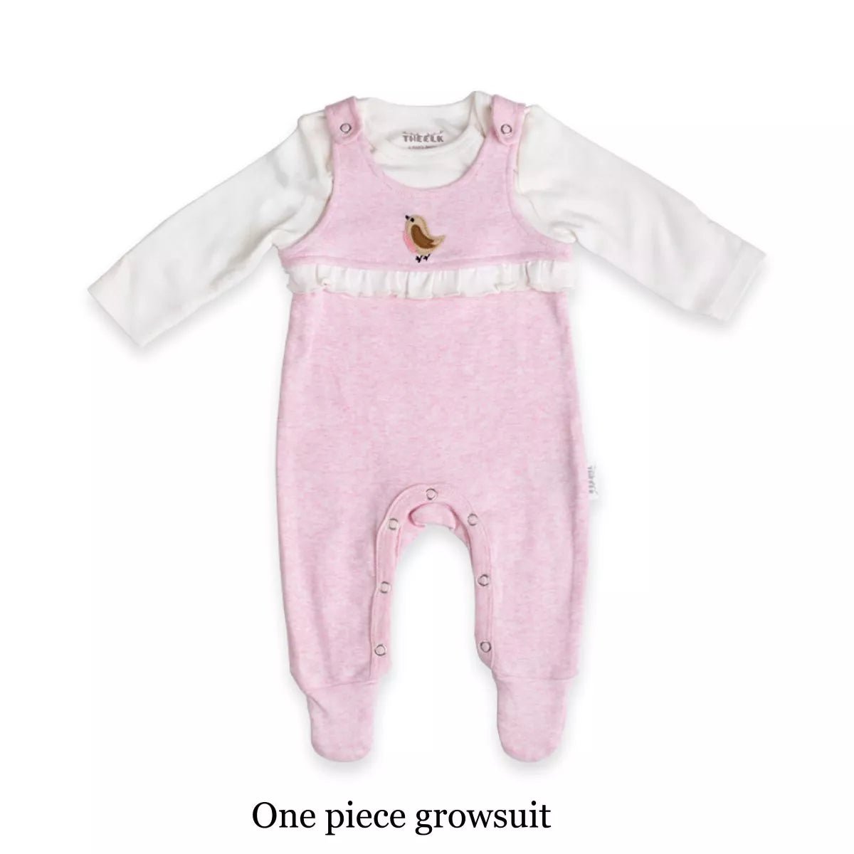 Bird Applique Overall Growsuit - The Elk Baby