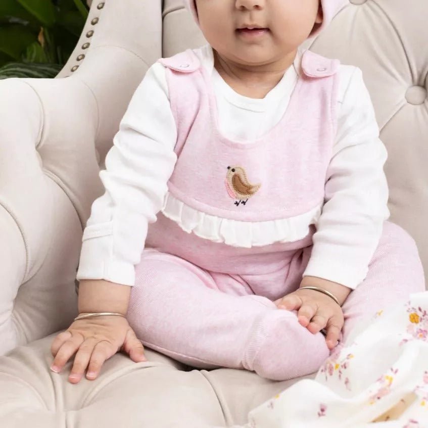 Bird Applique Overall Growsuit - The Elk Baby