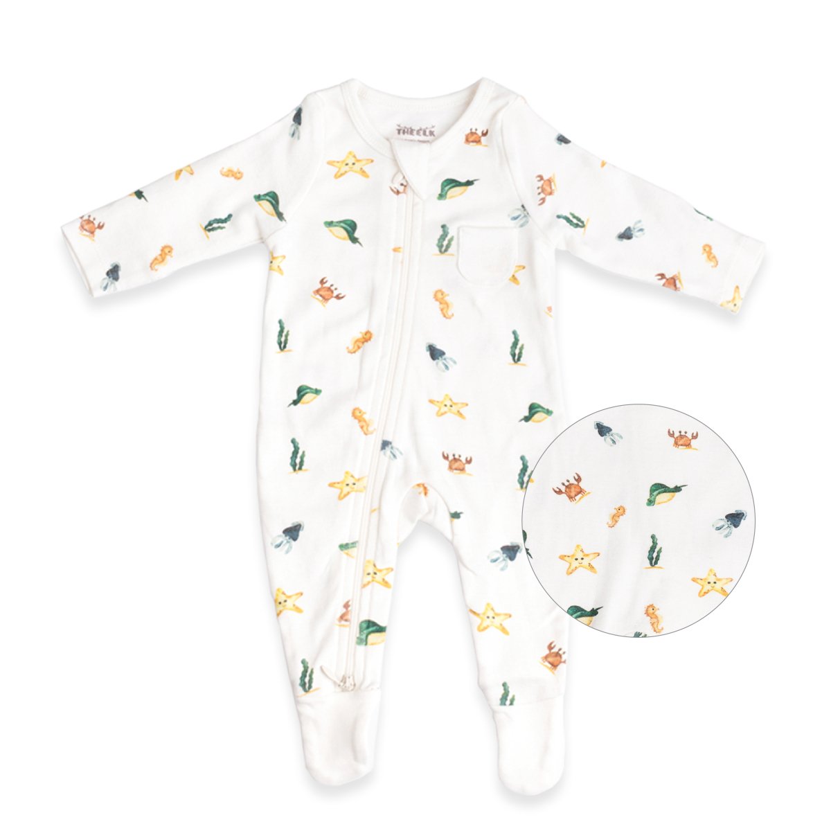 Sea Creatures Print grow suit - The Elk Baby