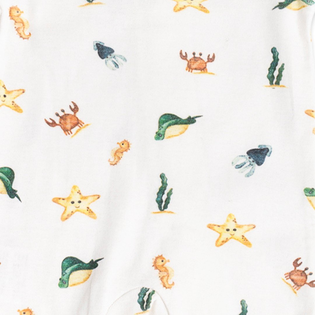 Sea Creatures Print grow suit - The Elk Baby