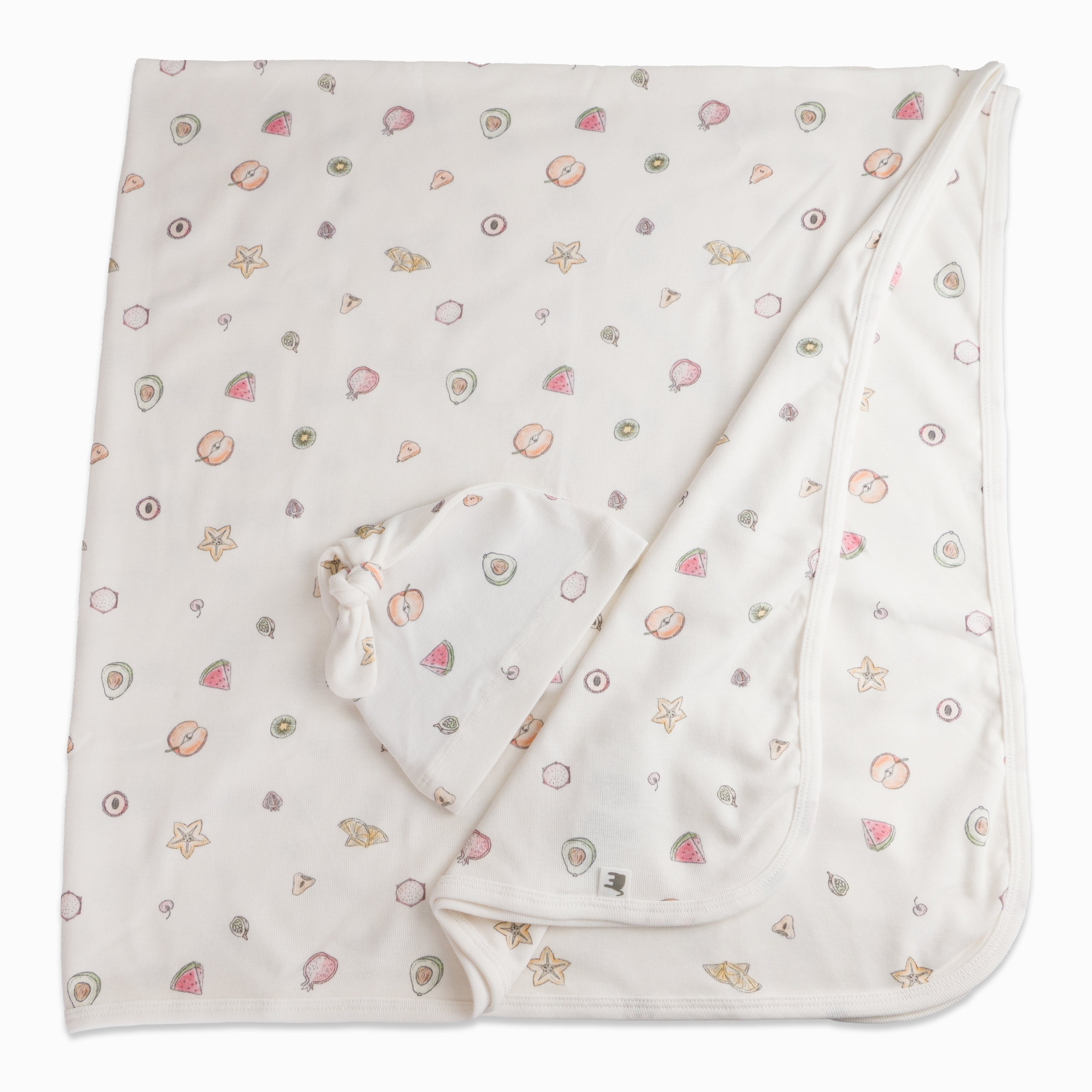 Fruit Blanket and Beanie set