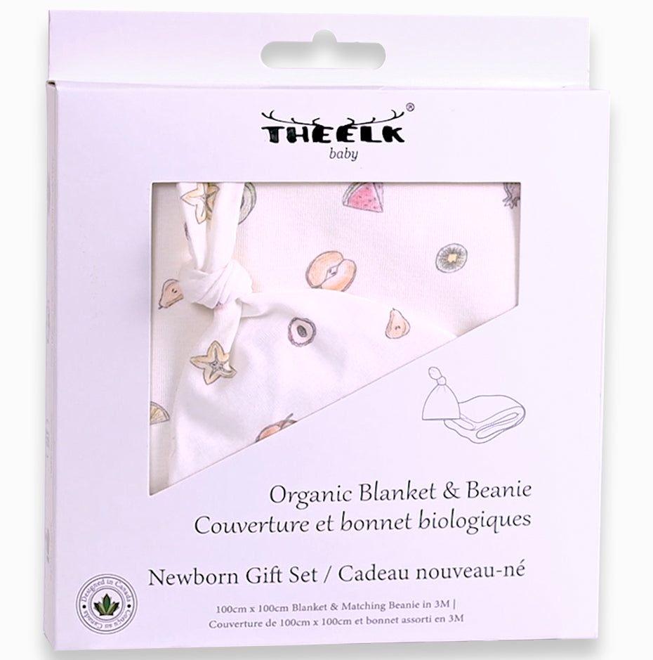 Fruit Blanket and Beanie set