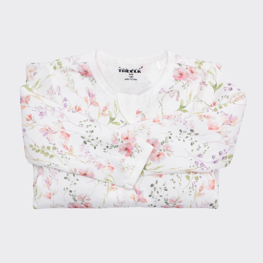 Floral Play and Grow Rib Foot Zippy