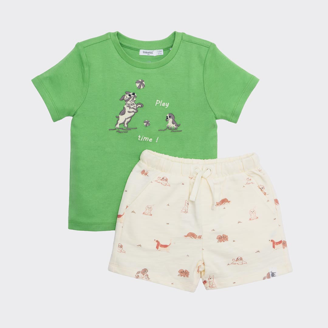 Dog Applique Bundle (Tee + Shorts )