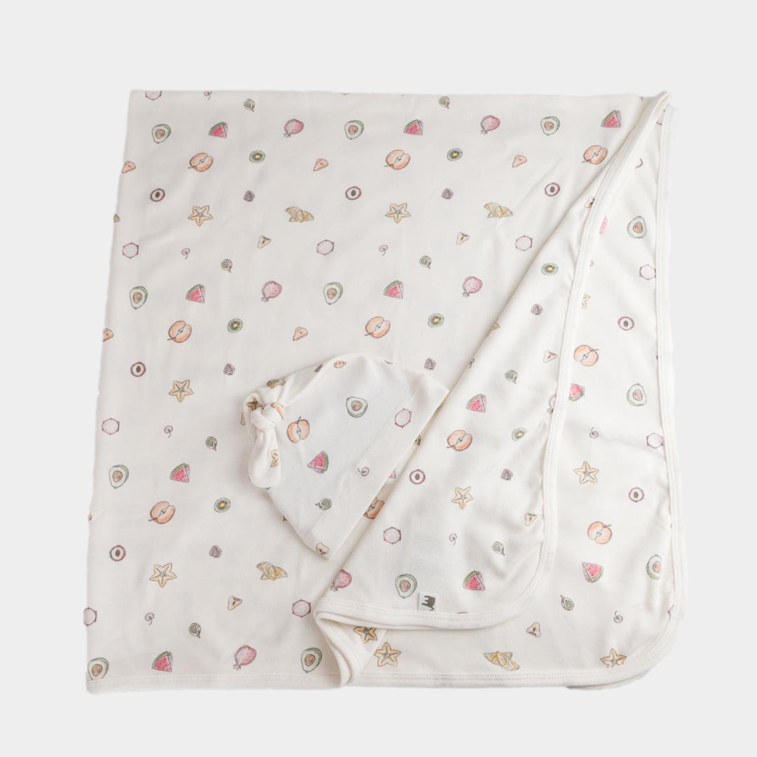 Fruit Blanket and Beanie set