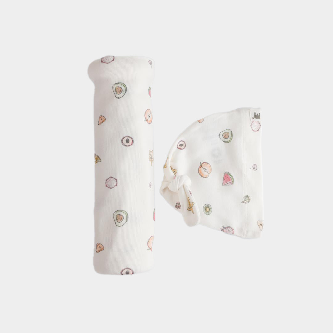 Fruit Blanket and Beanie set