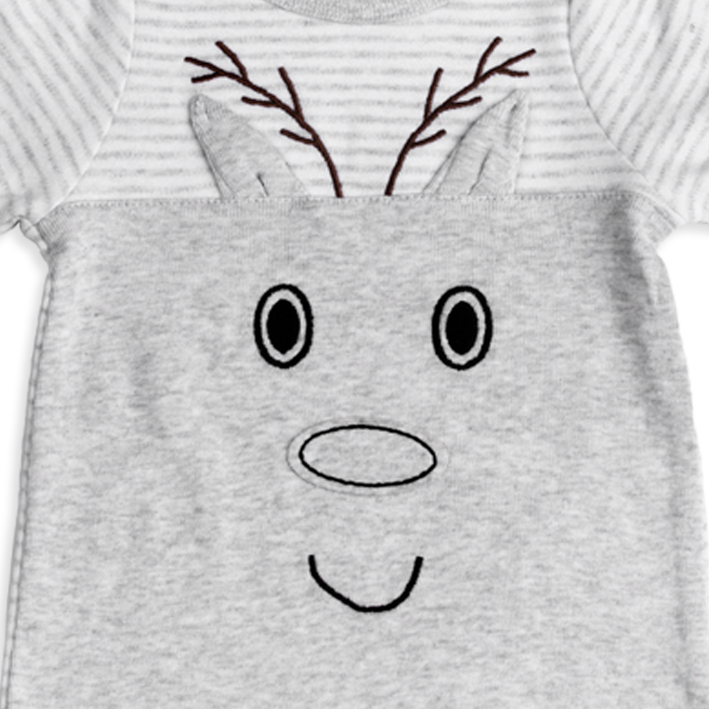 The Elk Applique unisex grow suit