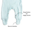 Eucalyptus Green Bird Applique Overall Growsuit - The Elk Baby