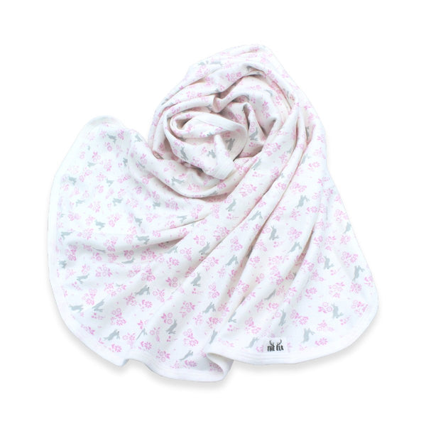 Rabbit Print Swaddling Cloth - The Elk Baby