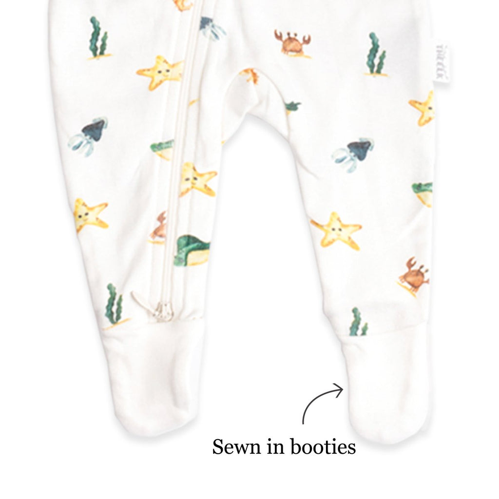 Sea Creatures Print grow suit - The Elk Baby