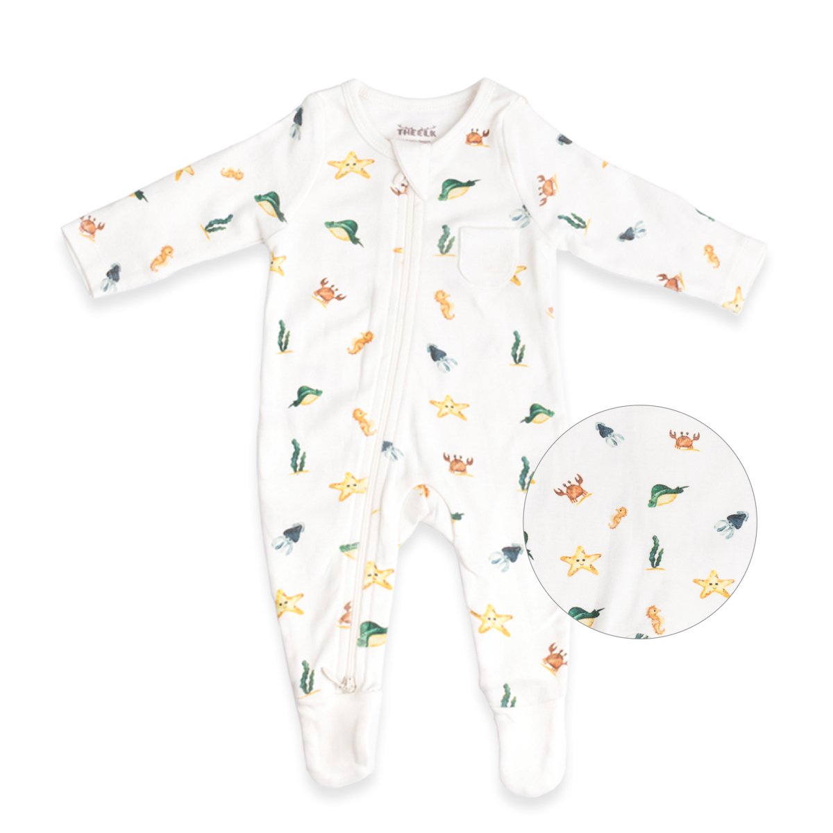 Buy Sea Creatures Print Grow Suit Online | The Elk Baby - The Elk Baby