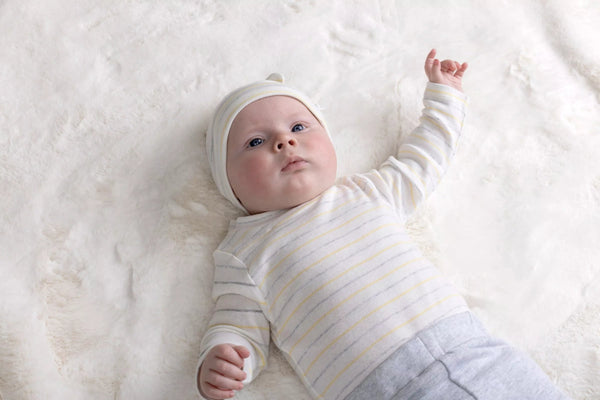 Yellow Grey Stripe Outfit -2 Piece - The Elk Baby